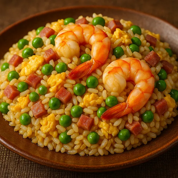 Here’s an online jigsaw puzzle you can play in your browser, featuring a delicious food-themed close-up of a shrimp and fried rice dish.