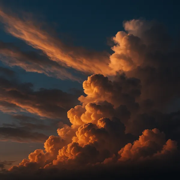 Enjoy an online jigsaw puzzle designed for browser play, featuring dramatic clouds and a glowing sunset sky in a nature scene.
