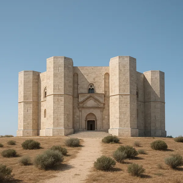 Enjoy an online jigsaw puzzle designed for browser play, featuring a striking example of historic architecture and a lone fortress-like castle set against an op