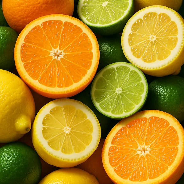 Enjoy an online jigsaw puzzle designed for browser play, featuring a colorful arrangement of citrus fruits that celebrate fresh, natural food.
