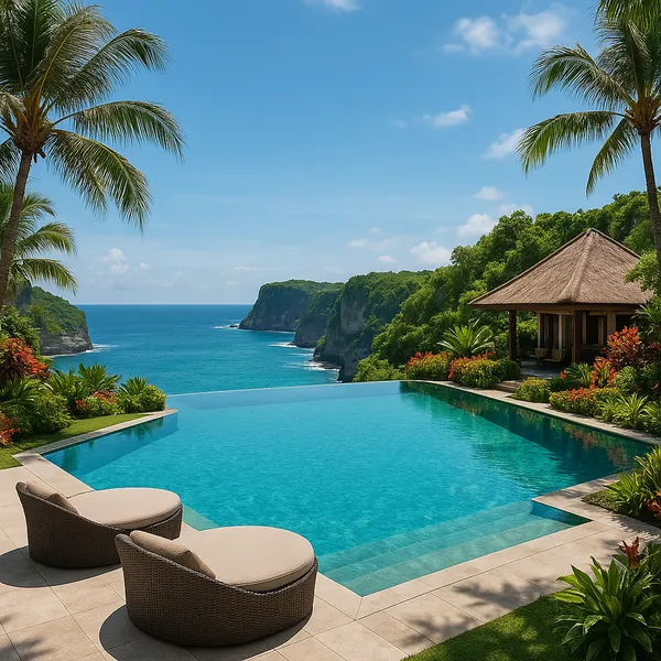 Enjoy an online jigsaw puzzle designed for browser play, featuring a tranquil tropical seaside scene that blends nature and travel charm.