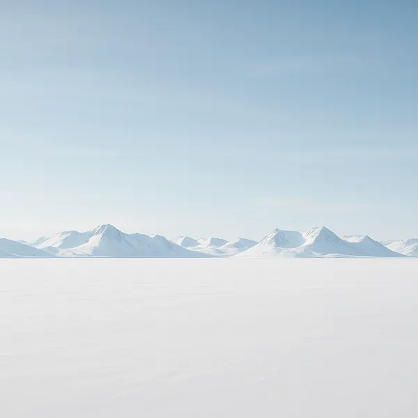 Enjoy an online jigsaw puzzle designed for browser play, featuring a serene snowy landscape and distant mountain peaks.