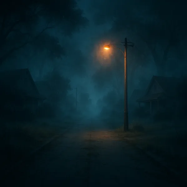 Enjoy an online jigsaw puzzle designed for browser play, featuring an atmospheric nighttime street scene that blends urban and natural elements.