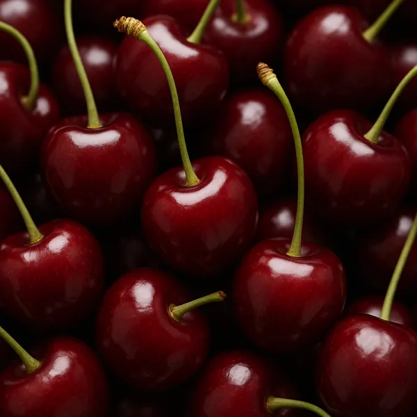Enjoy an online jigsaw puzzle designed for browser play, featuring a close-up of ripe cherries and a delicious food theme.