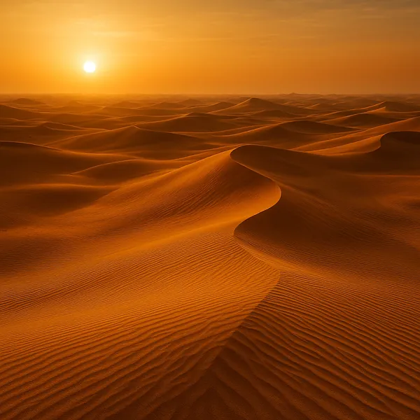 Enjoy an online jigsaw puzzle designed for browser play, featuring the wide, rolling dunes of a desert landscape.