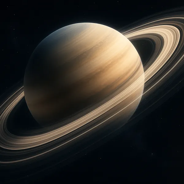 Enjoy an online jigsaw puzzle designed for browser play, featuring a majestic ringed planet set against the deep calm of outer space.
