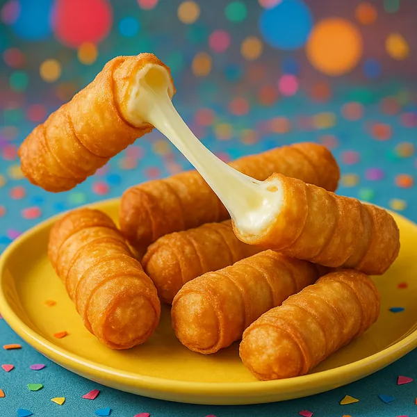 This online jigsaw puzzle features a close-up of crispy fried cheese sticks, perfect for food lovers to solve in your browser.