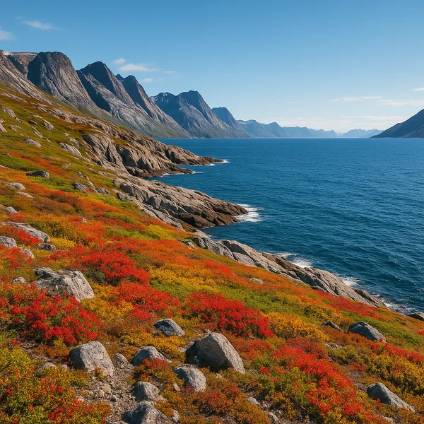 Enjoy an online jigsaw puzzle designed for browser play, featuring a vibrant coastal nature scene with rugged cliffs and a sparkling sea.