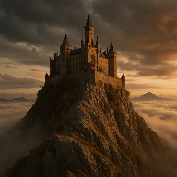 Enjoy an online jigsaw puzzle designed for browser play, featuring a majestic castle perched on a rocky peak — a striking blend of architecture and nature.