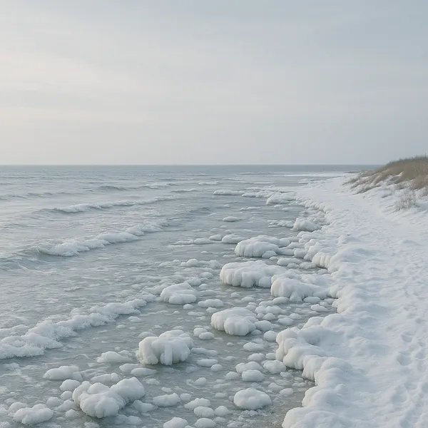 Here’s an online jigsaw puzzle you can play in your browser, focused on a winter seascape that showcases nature’s quiet beauty along a frozen shoreline.