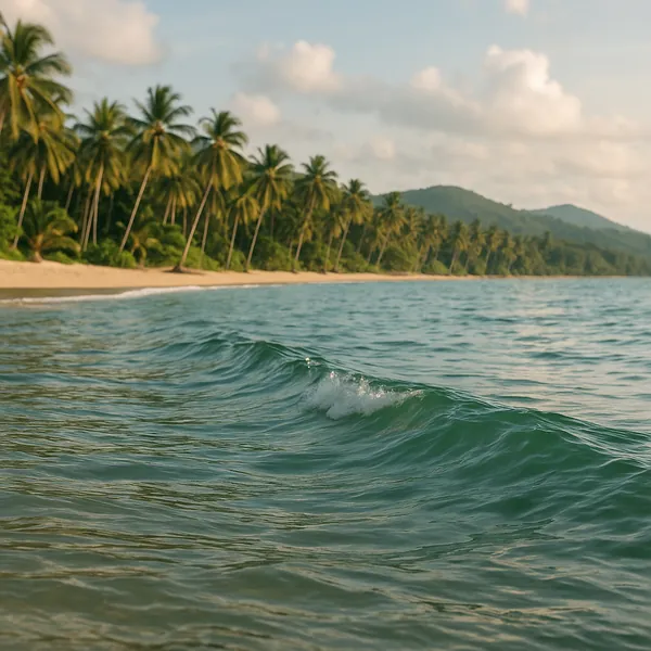 Enjoy an online jigsaw puzzle designed for browser play, featuring a tranquil tropical beach scene that celebrates nature and coastal beauty.