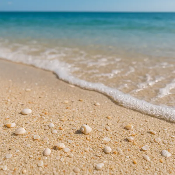 Enjoy an online jigsaw puzzle designed for browser play, featuring a tranquil beach scene from nature.