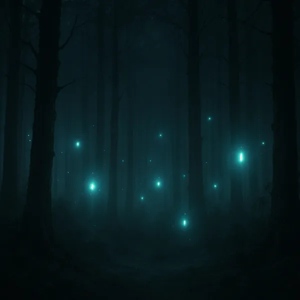 Enjoy an online jigsaw puzzle designed for browser play, featuring a mysterious nighttime forest scene.