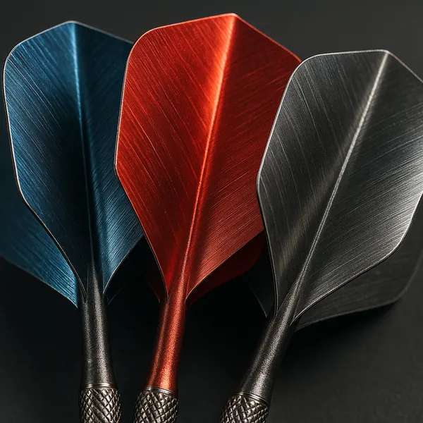 This online jigsaw puzzle features a close-up of sleek dart flights, perfect for fans of sports and modern still-life images.