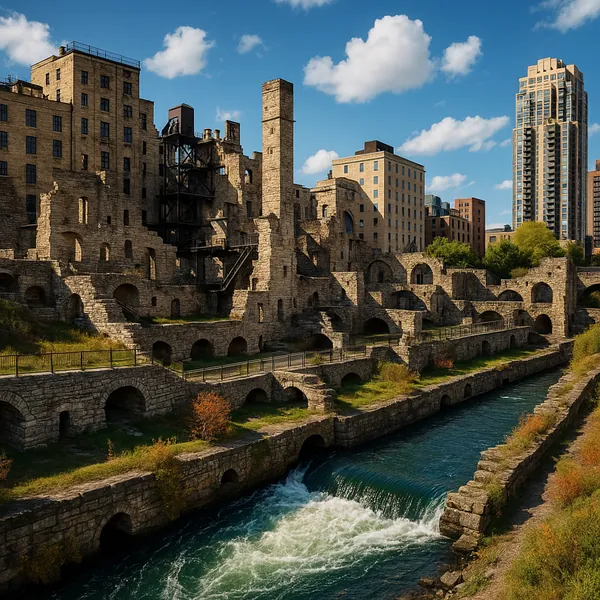 Enjoy an online jigsaw puzzle designed for browser play, featuring evocative urban architecture and historic stone ruins beside a flowing river.