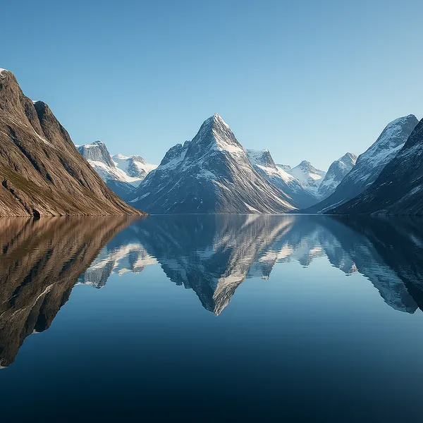Enjoy an online jigsaw puzzle designed for browser play, featuring a serene mountain landscape reflected in a glassy alpine lake.