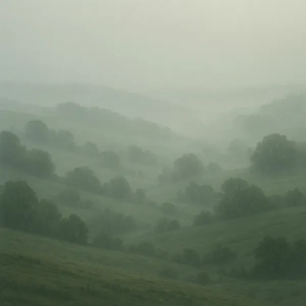 Enjoy an online jigsaw puzzle designed for browser play, featuring a misty countryside landscape that celebrates nature and peaceful rolling hills.