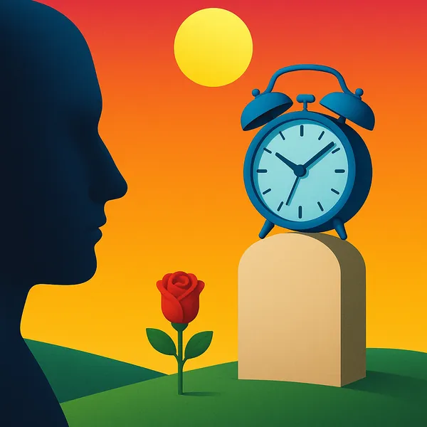 This online jigsaw puzzle features a serene, surreal still life set against a warm sunset — perfect for lovers of art and calm imagery.