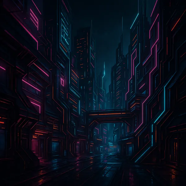 Enjoy an online jigsaw puzzle designed for browser play, featuring a neon-lit cyberpunk cityscape that invites exploration.
