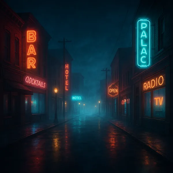 This online jigsaw puzzle features a moody, neon-lit city street at night that’s perfect for fans of urban and atmospheric scenes.