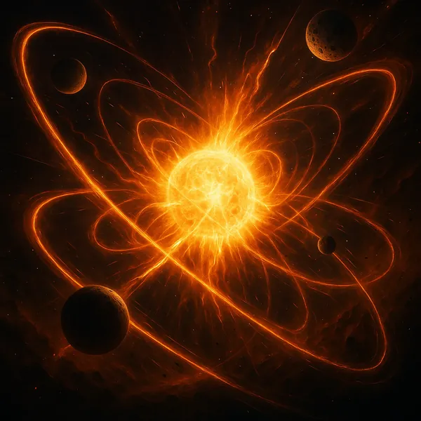 Enjoy an online jigsaw puzzle designed for browser play, featuring a dramatic space scene centered on a blazing, sun-like star.