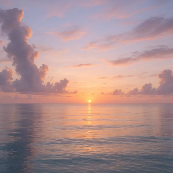 Enjoy an online jigsaw puzzle designed for browser play, featuring a serene seascape at sunset.