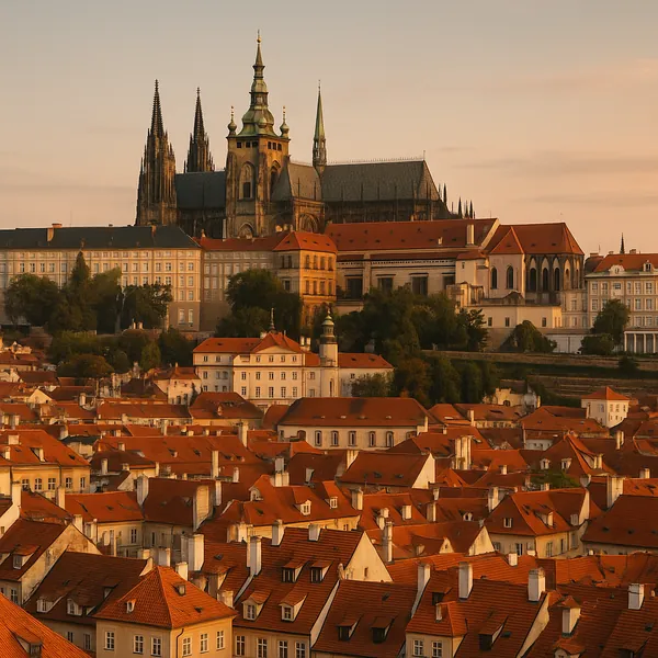 Enjoy an online jigsaw puzzle designed for browser play, featuring a historic cityscape and dramatic Gothic architecture.