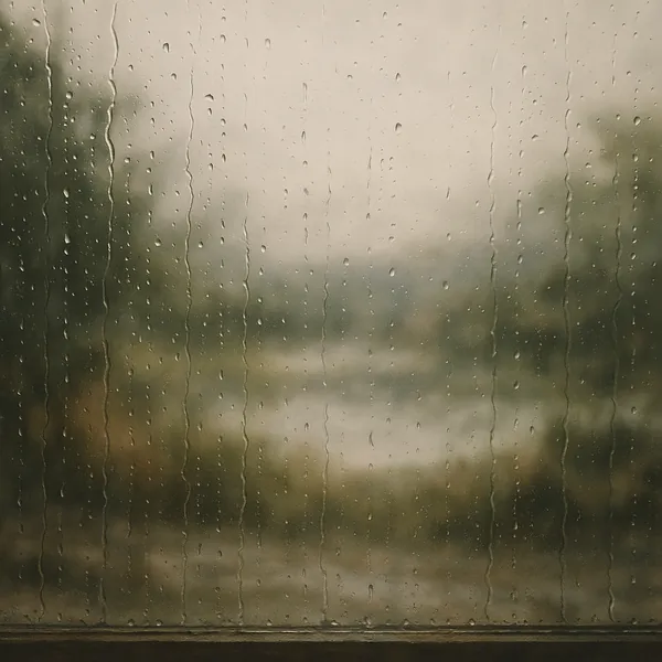 Enjoy an online jigsaw puzzle designed for browser play, featuring a tranquil rainy-window scene that leans into nature and atmosphere.