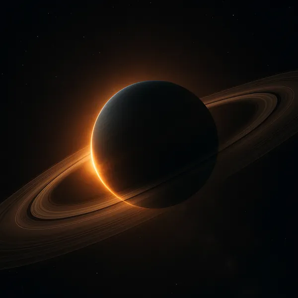 Enjoy an online jigsaw puzzle designed for browser play, featuring a dramatic ringed planet set against the depths of space.