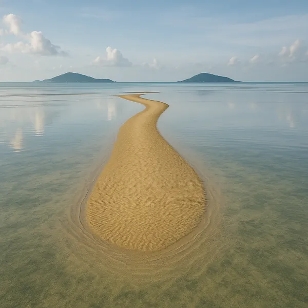 Enjoy an online jigsaw puzzle designed for browser play, featuring a serene coastal scene of sand and sea in a natural setting.