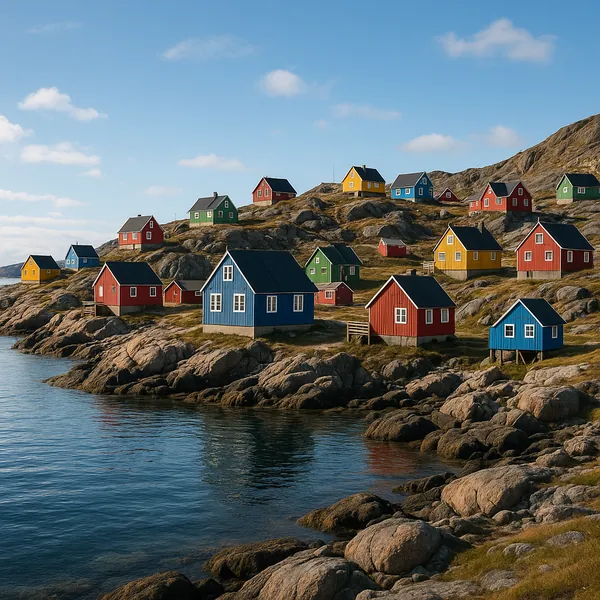 Enjoy an online jigsaw puzzle designed for browser play, featuring a charming coastal village scene that blends nature and architecture.