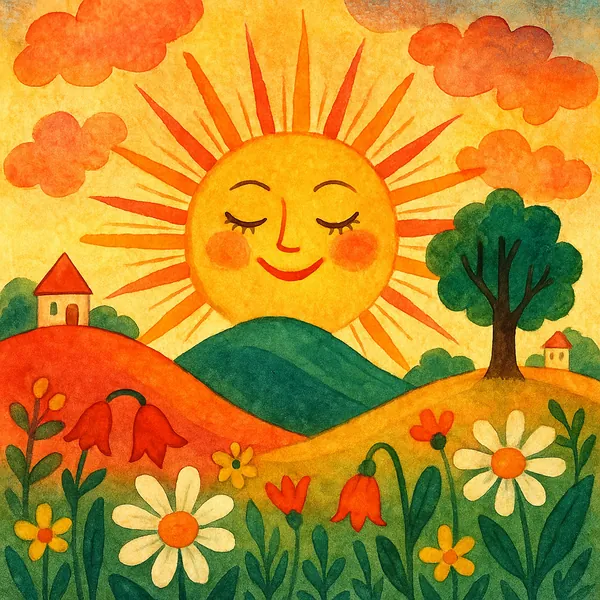 Enjoy an online jigsaw puzzle designed for browser play, featuring a whimsical nature scene painted in warm watercolor tones.