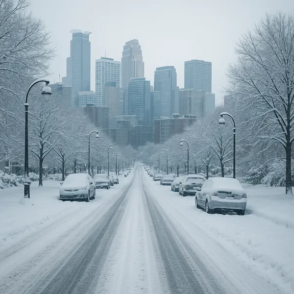 Play an online jigsaw puzzle in your browser that shows a serene winter cityscape blending urban and nature themes.