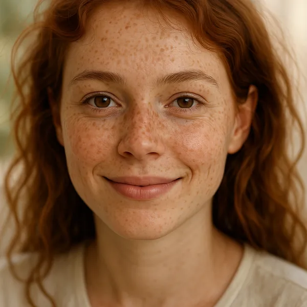 Enjoy an online jigsaw puzzle designed for browser play, featuring a close-up portrait of a smiling person.