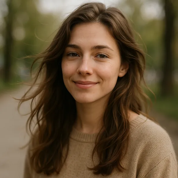 Enjoy an online jigsaw puzzle designed for browser play, featuring a warm outdoor portrait of a young woman — a soothing people-themed image that’s perfect for