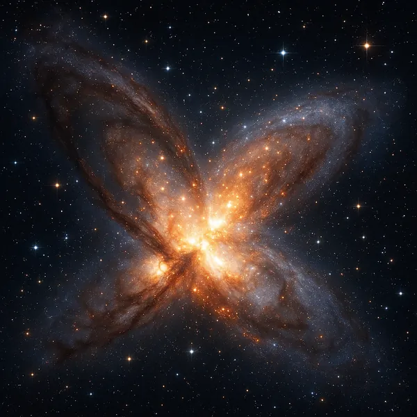 Enjoy an online jigsaw puzzle designed for browser play, featuring a dramatic space scene centered on a luminous, galaxy-like formation.