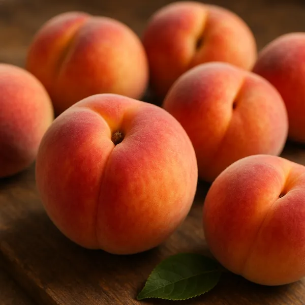 Enjoy an online jigsaw puzzle designed for browser play, featuring a close-up still life of ripe peaches that celebrates food and natural textures.