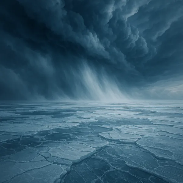 Enjoy an online jigsaw puzzle designed for browser play, featuring a dramatic frozen seascape that captures the power of nature.
