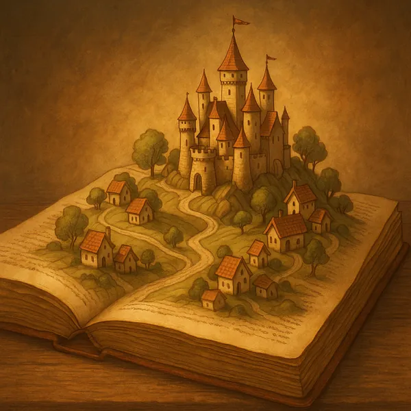 Enjoy an online jigsaw puzzle designed for browser play, featuring a whimsical pop-up book scene that blends fantasy and art.