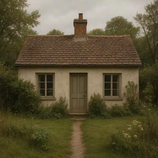 This online jigsaw puzzle features a charming countryside cottage nestled among soft green foliage, perfect for nature and home-themed puzzle lovers.