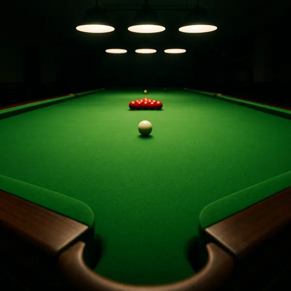 Enjoy an online jigsaw puzzle designed for browser play, featuring a classic snooker table scene that celebrates the quiet sport of billiards.