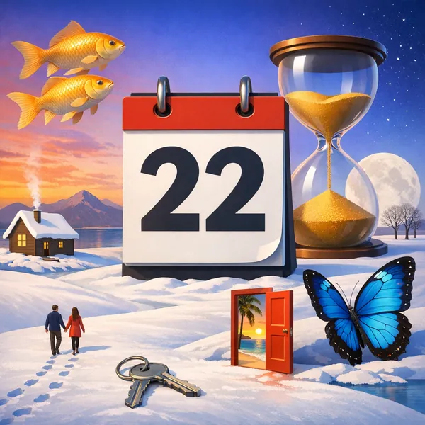 Enjoy an online jigsaw puzzle designed for browser play, featuring a surreal blend of nature and timeless symbols.