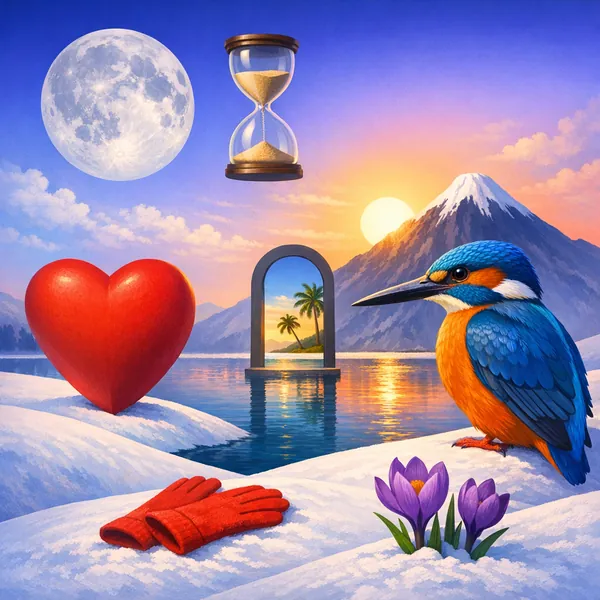 Enjoy an online jigsaw puzzle designed for browser play, featuring a whimsical nature scene that blends animal life and surreal elements.