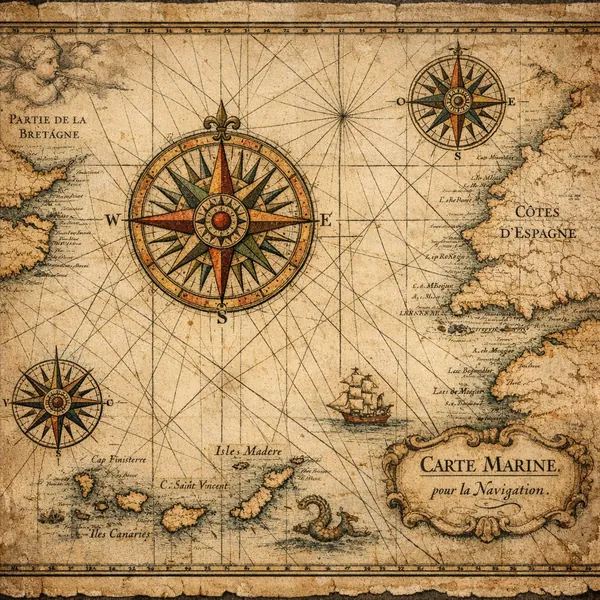 This online jigsaw puzzle features a vintage nautical map perfect for lovers of history and sea-themed art.