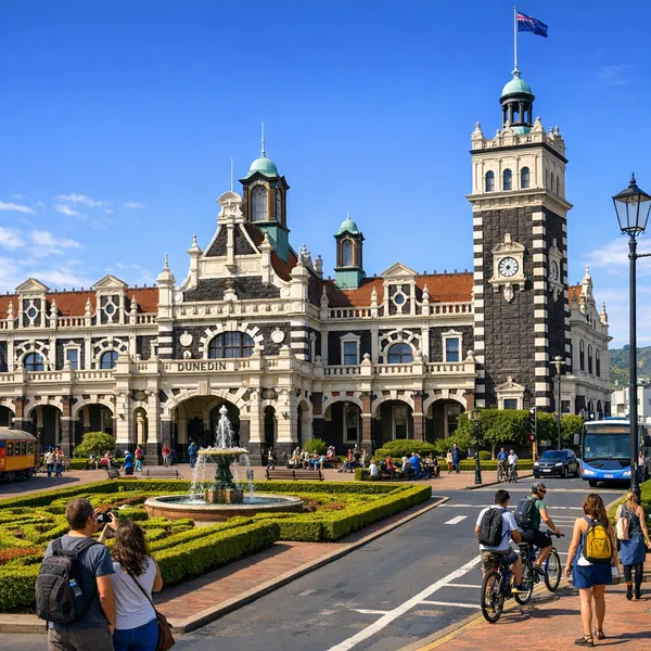 Enjoy an online jigsaw puzzle designed for browser play, featuring charming city architecture and lively urban life.