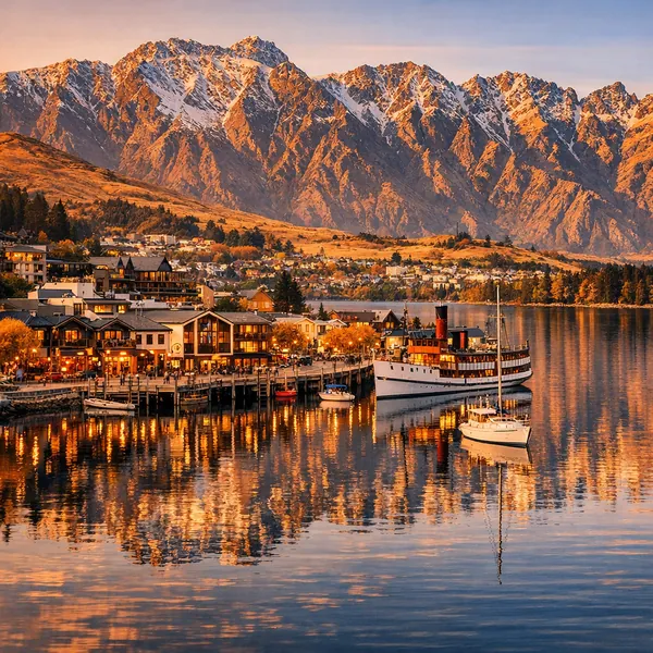 Here’s an online jigsaw puzzle you can play in your browser, featuring a tranquil lakefront town framed by towering snow-dusted mountains — a perfect blend of n