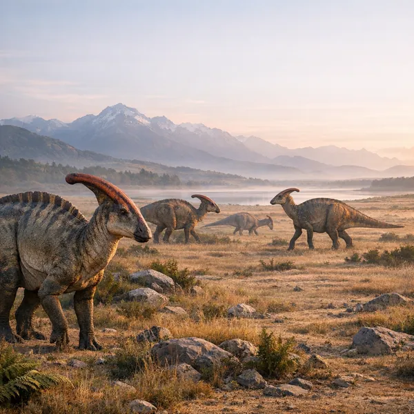Here’s an online jigsaw puzzle you can play in your browser, featuring a serene prehistoric scene of dinosaurs grazing across a misty plain—perfect for fans of