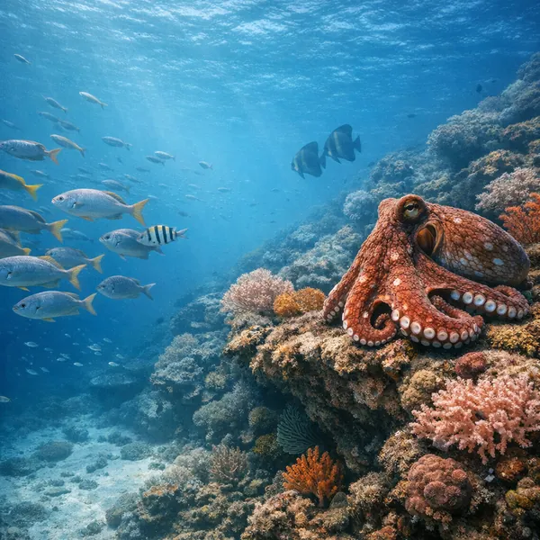 Enjoy an online jigsaw puzzle designed for browser play, featuring a vibrant underwater nature scene.