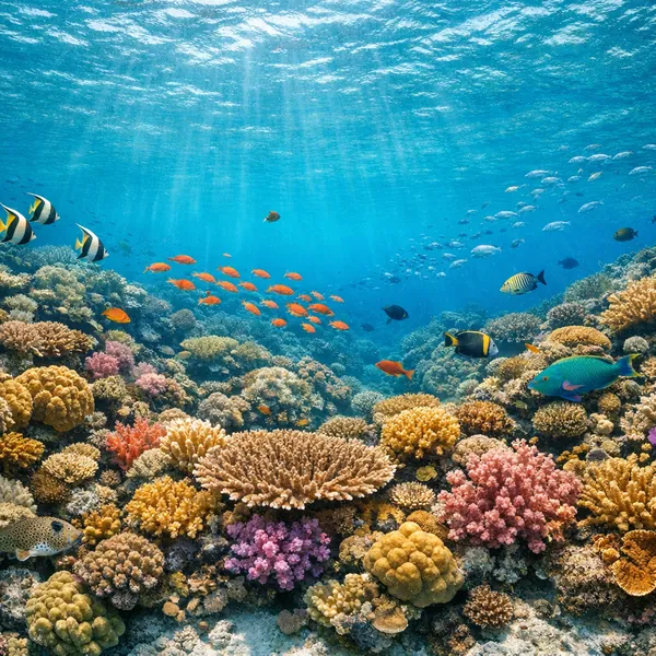 Enjoy an online jigsaw puzzle designed for browser play, featuring a vibrant underwater coral reef scene that celebrates nature and ocean life.
