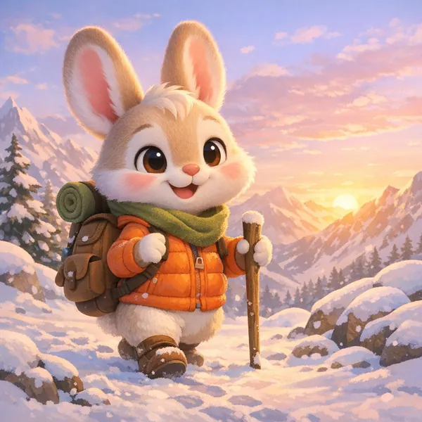 Enjoy an online jigsaw puzzle designed for browser play, featuring a delightful animal-themed winter scene.